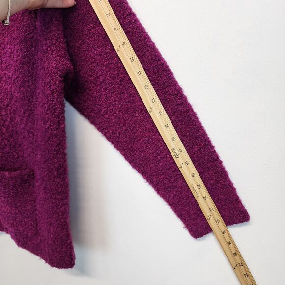 Vintage Marisa Christina Cardigan Sweater Size S Purple Wool Blend Boucle Knit - Picture 8 of 10